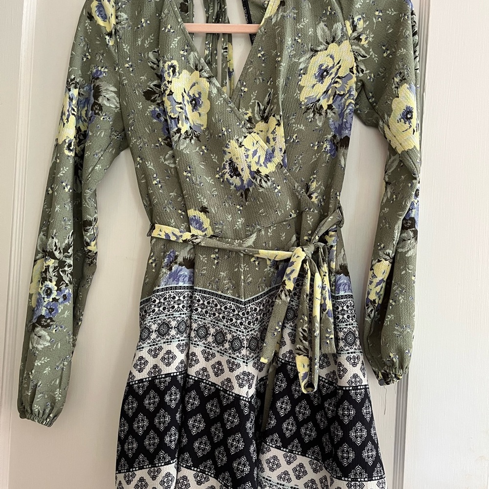 Miami Green Wrap Tie Front Jumpsuit